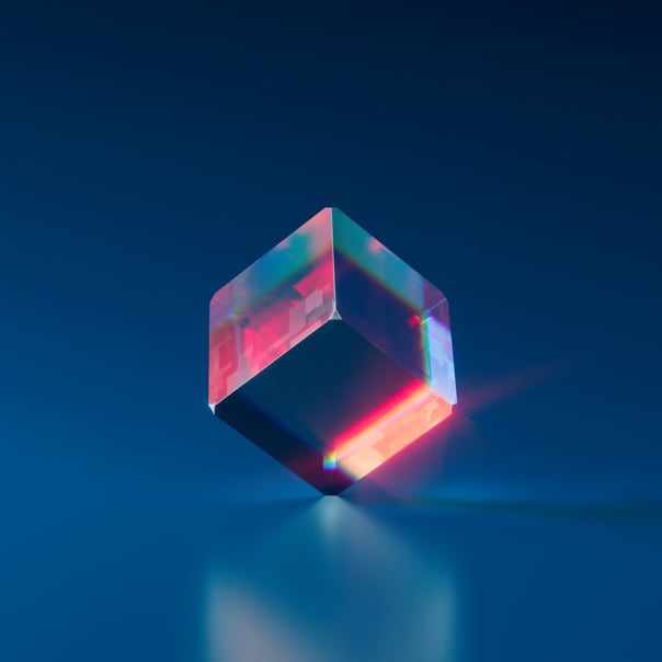Image of a clear cube.